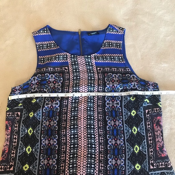 Willi Smith Casual Sleeveless Multicolor Zip Dress - Size 8 - Picture 4 of 8